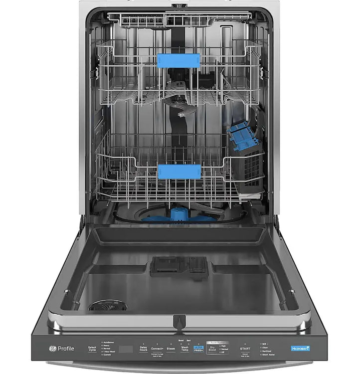 GE Profile - 24" Top Control Smart Built-In Tub Dishwasher with 3rd Rack, Dedicated Jet Targeted Wash and 39 dBA - Stainless steel