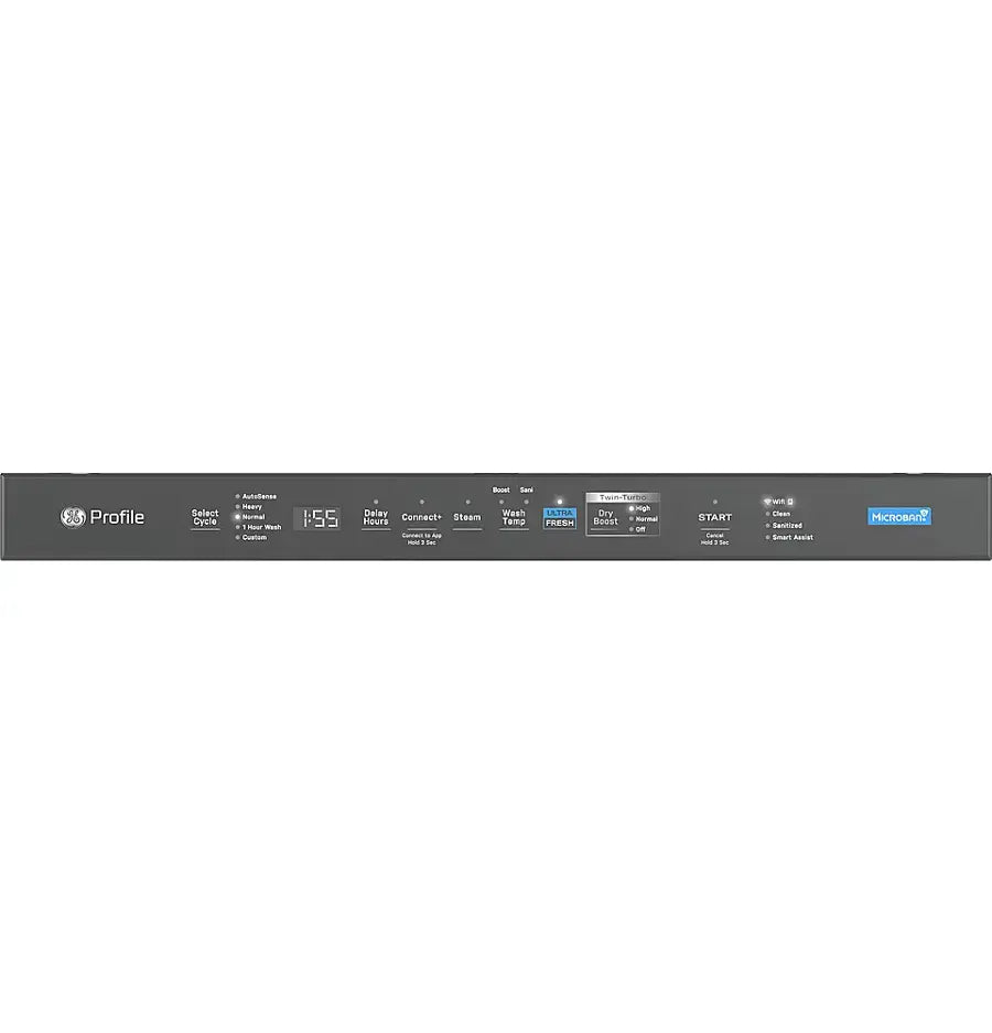 GE Profile - 24" Top Control Smart Built-In Tub Dishwasher with 3rd Rack, Dedicated Jet Targeted Wash and 39 dBA - Stainless steel
