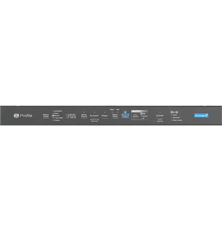 GE Profile - 24" Top Control Smart Built-In Tub Dishwasher with 3rd Rack, Dedicated Jet Targeted Wash and 39 dBA - Stainless steel