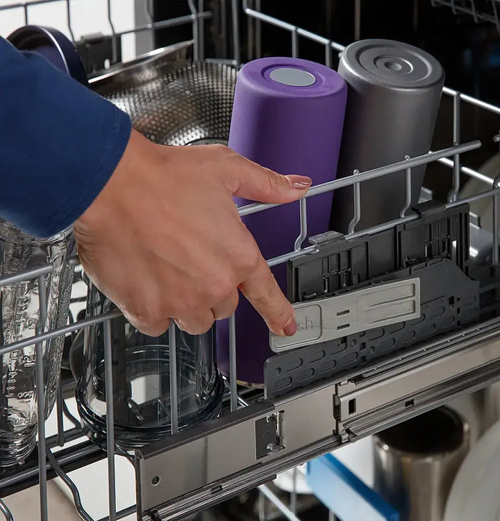 GE Profile - 24" Top Control Smart Built-In Tub Dishwasher with 3rd Rack, Dedicated Jet Targeted Wash and 39 dBA - Stainless steel