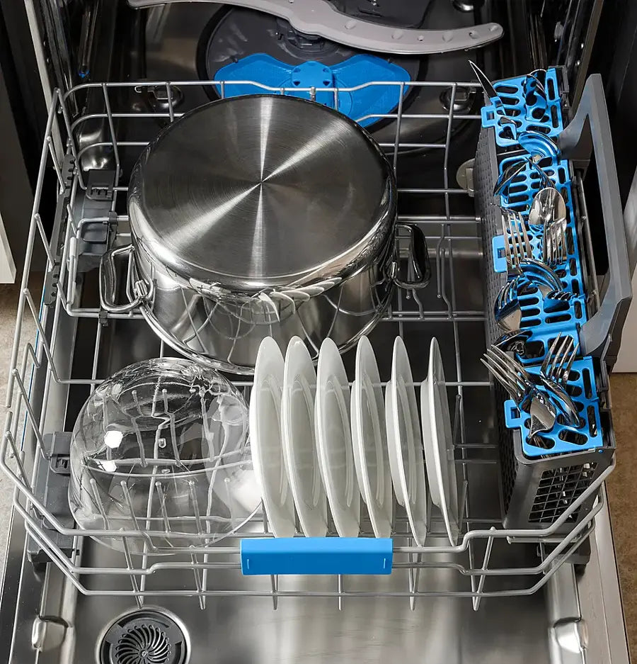 GE Profile - 24" Top Control Smart Built-In Tub Dishwasher with 3rd Rack, Dedicated Jet Targeted Wash and 39 dBA - Stainless steel