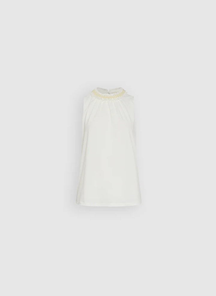 LAURA Frilled Crew Neck Top