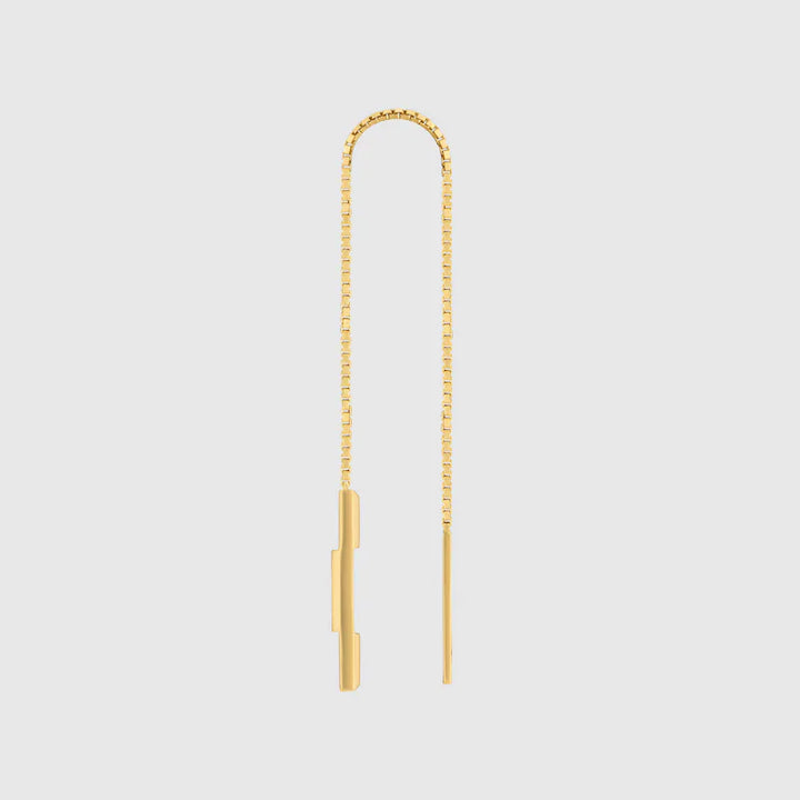 GUCCI LINK TO LOVE CHAIN EARRINGS WITH 'GUCCI' BAR