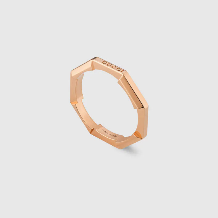 GUCCI LINK TO LOVE MIRRORED RING