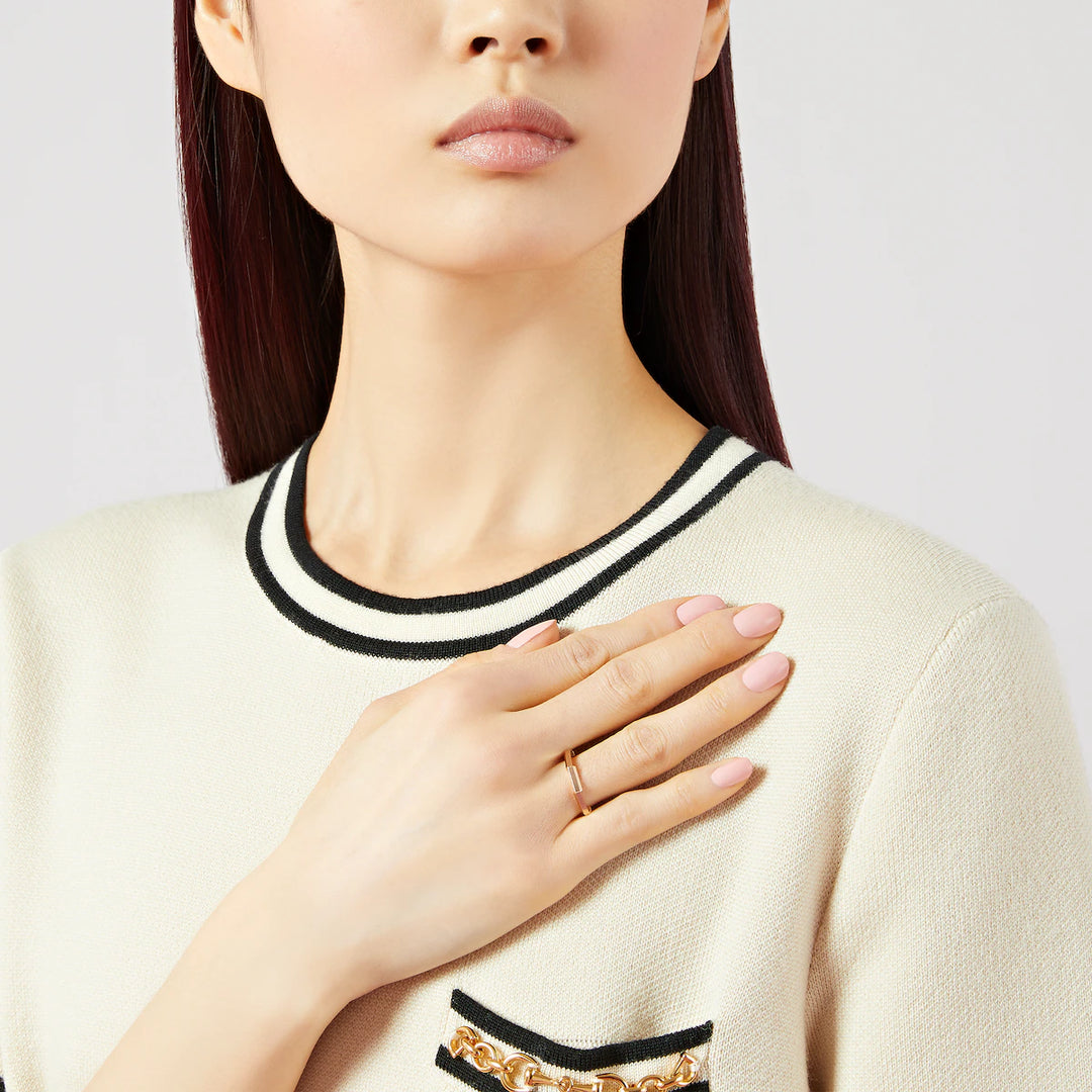 GUCCI LINK TO LOVE MIRRORED RING