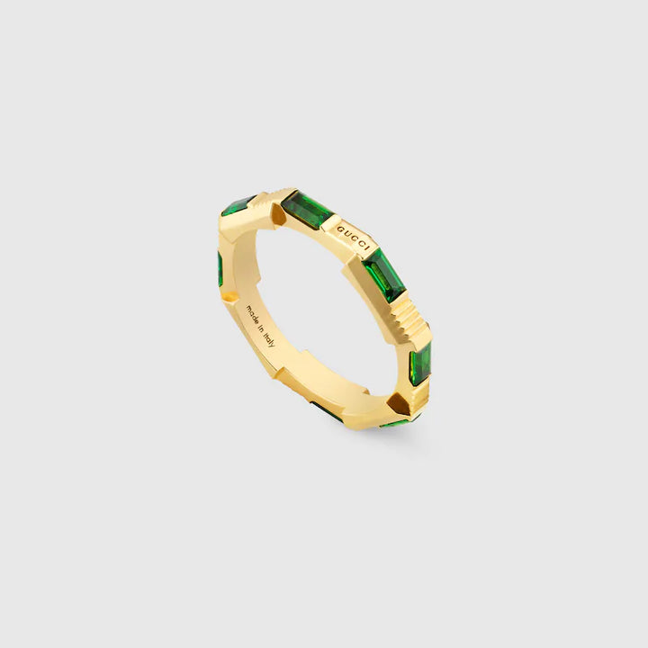 GUCCI LINK TO LOVE TOURMALINE RING