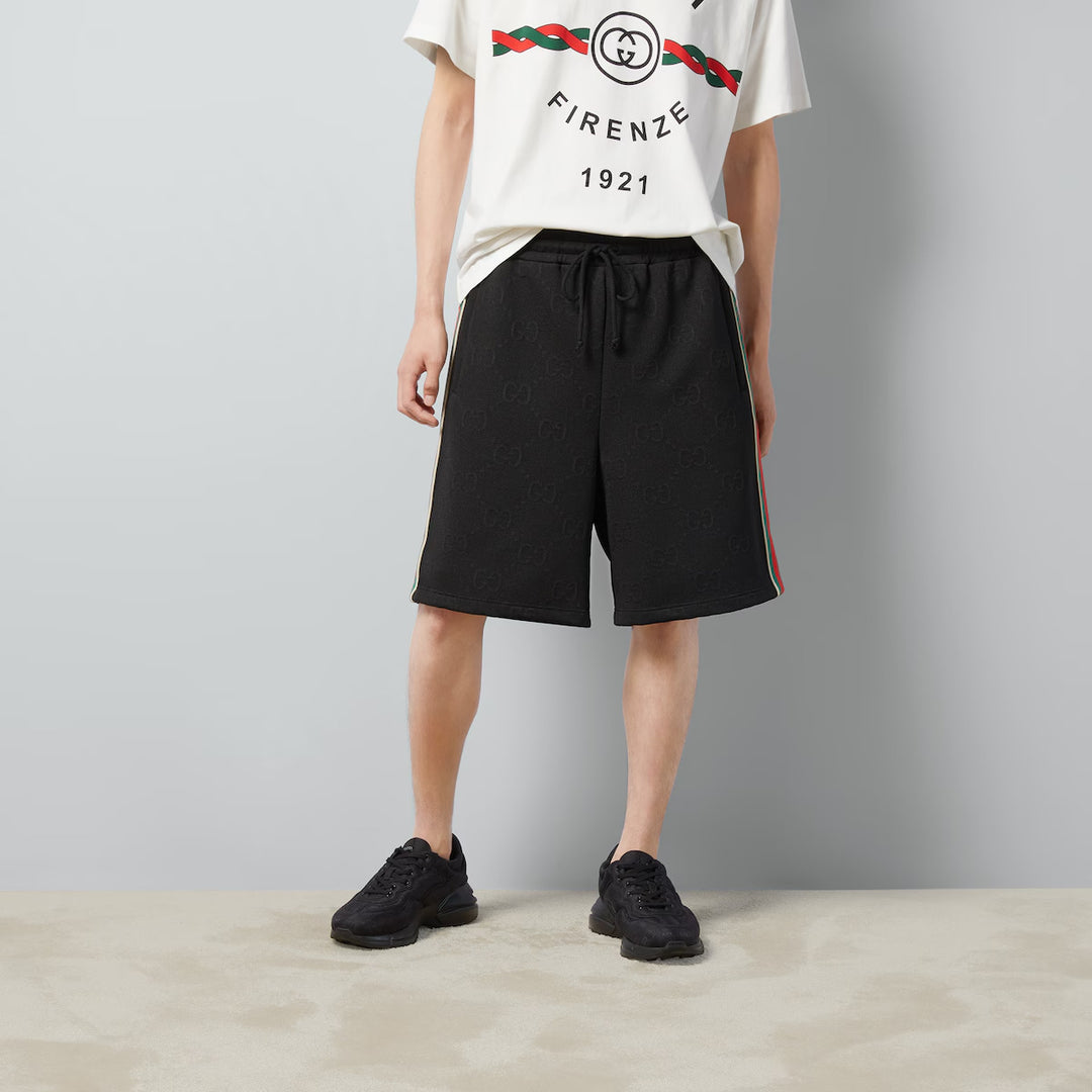 GUCCI GG JACQUARD JERSEY BERMUDA SHORT