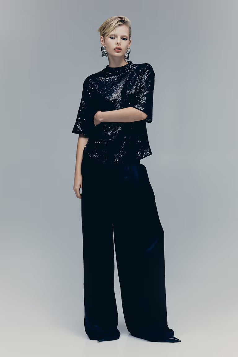 H&M SEQUINED TOP