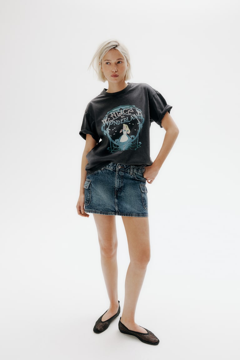 H&M Denim Cargo Mini Skirt