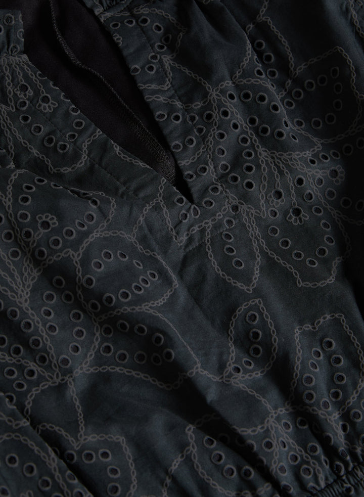 LAURA Sketched Floral Eyelet Dress