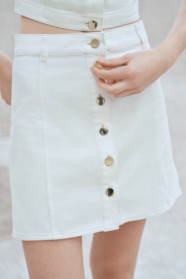 H&M A-LINE DENIM MINI SKIRT