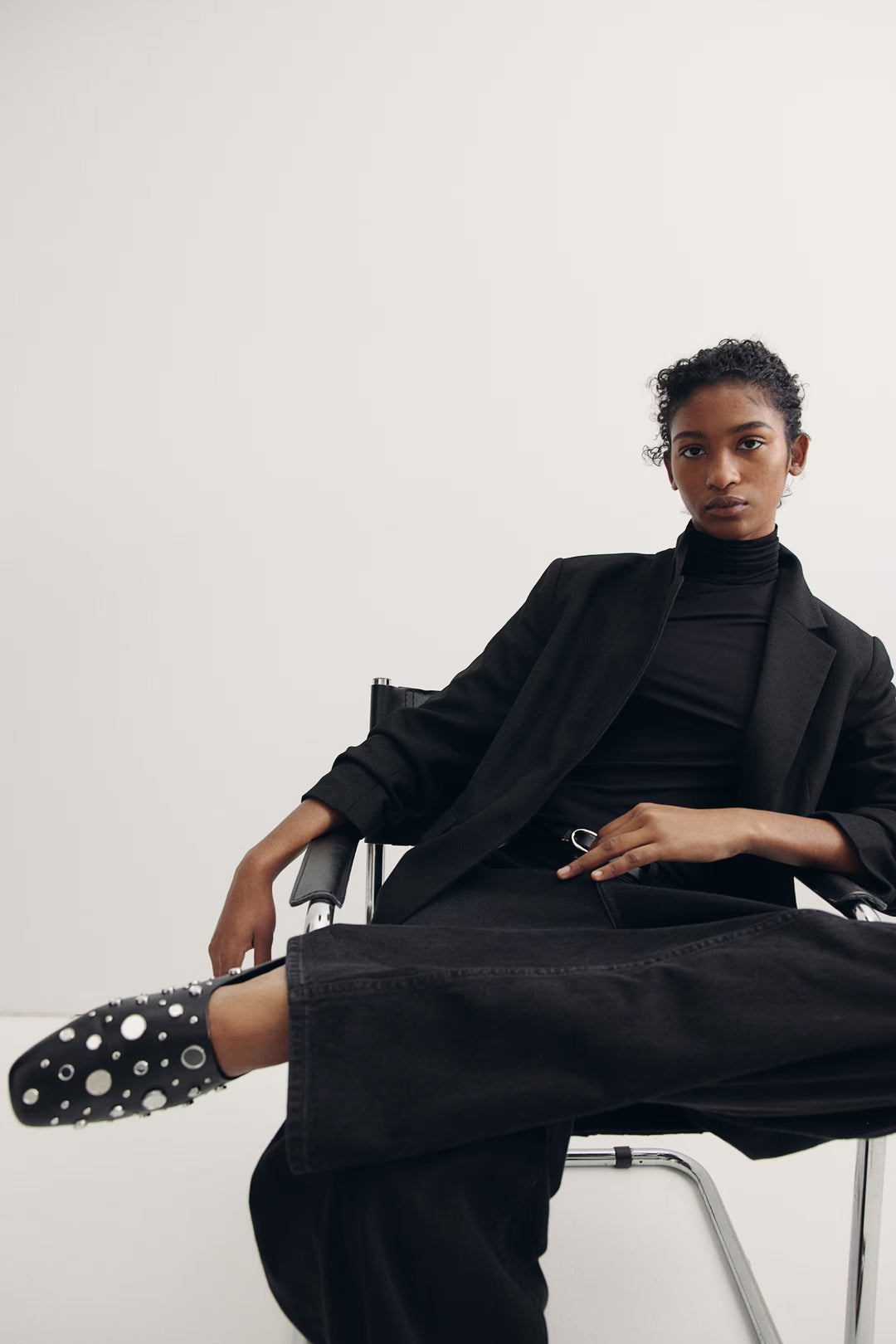 H&M Gathered-sleeve Jacket