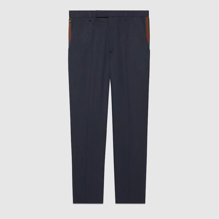 GUCCI COTTON ANKLE PANT WITH WEB