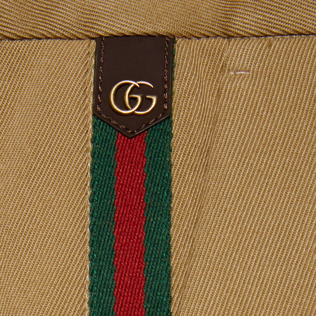 GUCCI COTTON ANKLE PANT WITH WEB