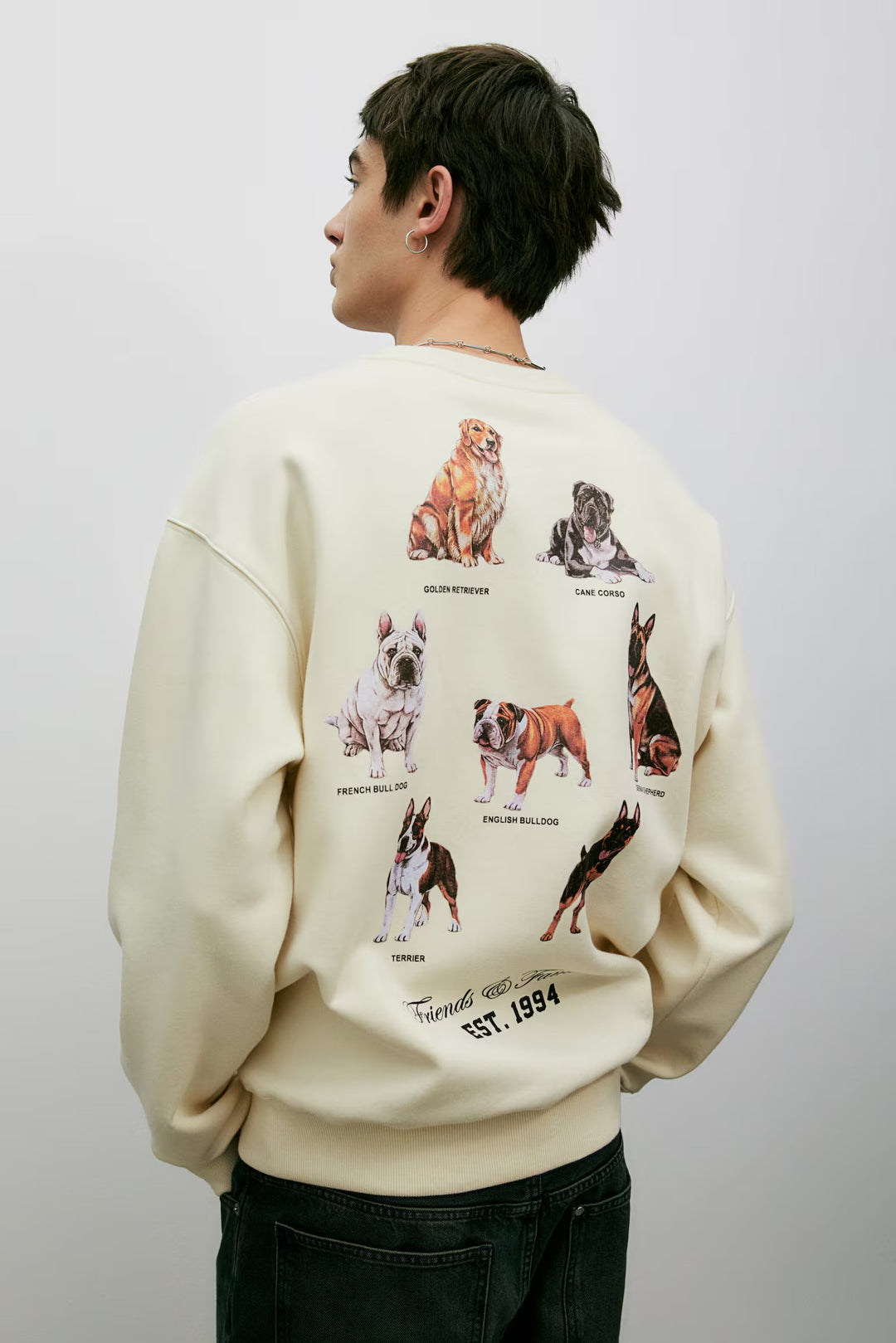 H&M Loose Fit Printed Sweatshirt