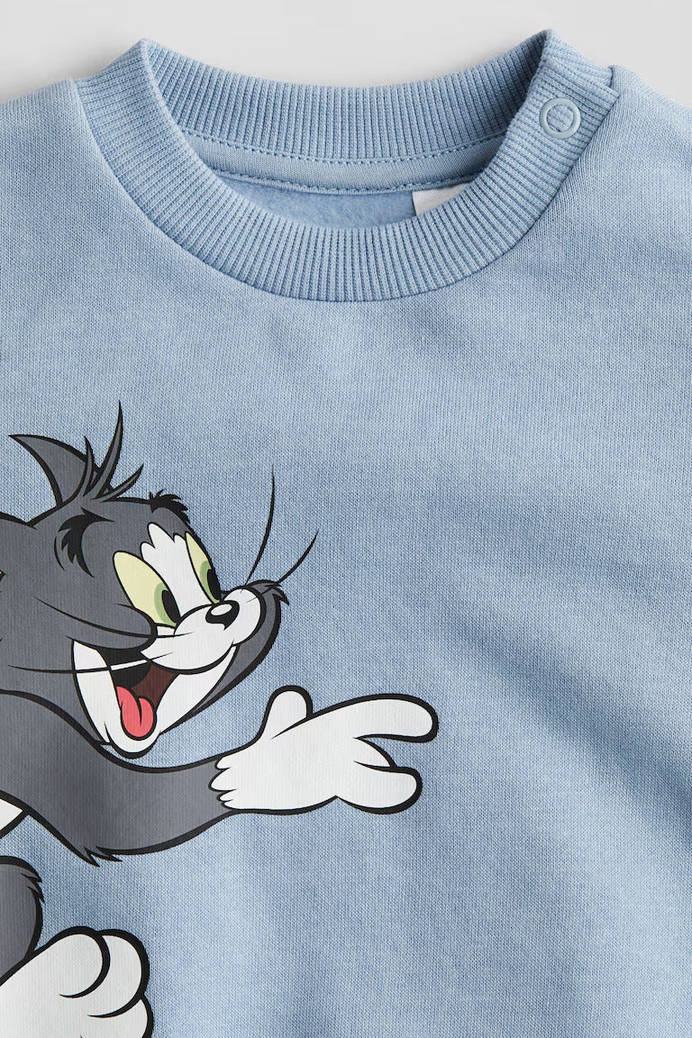 H&M Sweatshirt with Printed Motif