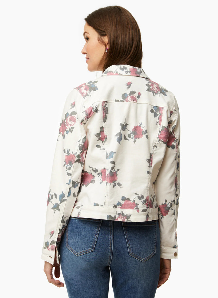 LAURA Floral Print Denim Jacket