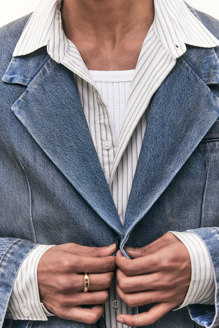 H&M Loose-Fit Denim Blazer