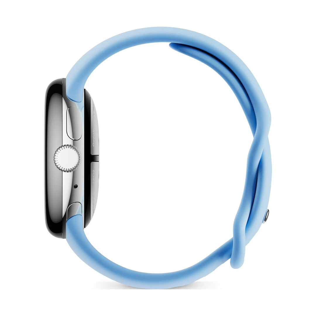 Google Pixel Watch 2 with the Best of Fitbit and Google - Heart Rate Tracking, Stress Management, Safety Features - Android Smartwatch - Polished Silver Aluminum Case - Bay Active Band - Wi-Fi