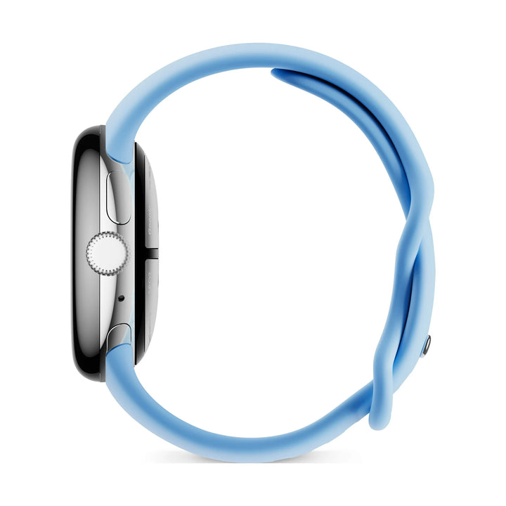 Google Pixel Watch 2 with the Best of Fitbit and Google - Heart Rate Tracking, Stress Management, Safety Features - Android Smartwatch - Polished Silver Aluminum Case - Bay Active Band - Wi-Fi