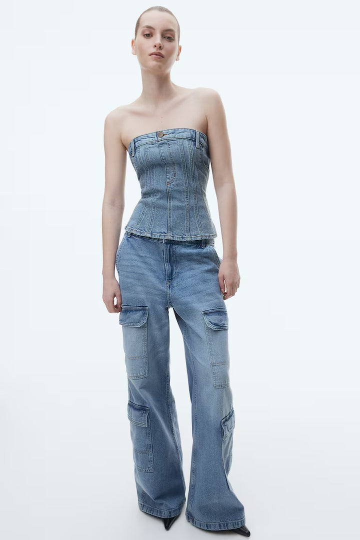 H&M Denim Bustier