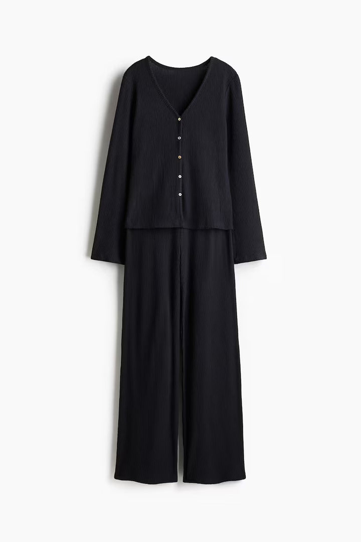 H&M Ribbed jersey pyjamas