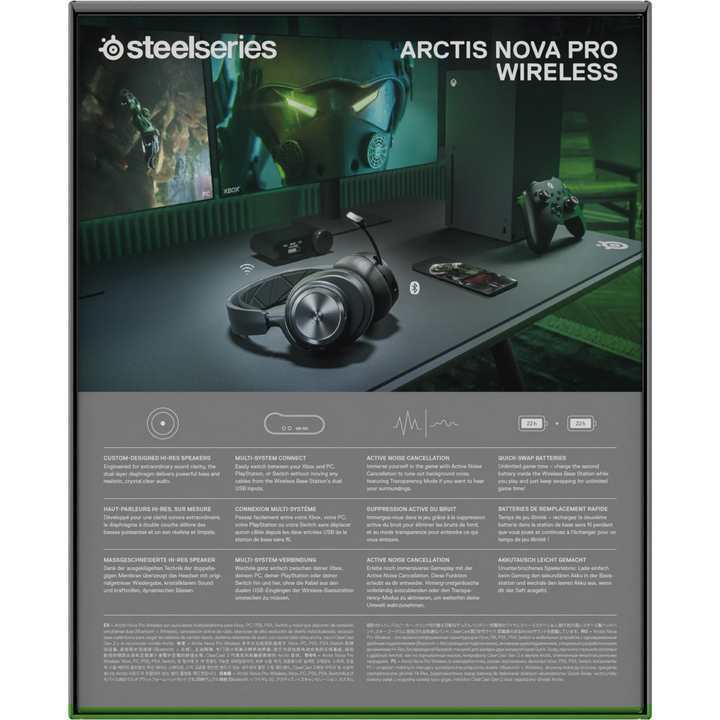SteelSeries Arctis Nova Pro Wireless Omni-Platform Gaming Headset for Xbox Series X and S, Xbox One, Black