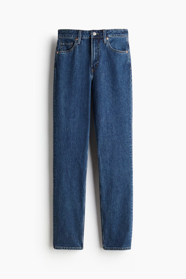 H&M High Rise Slim Straight Leg Jeans
