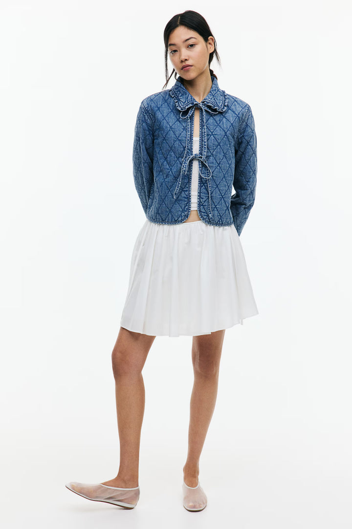 H&M Quilted Denim Jacket
