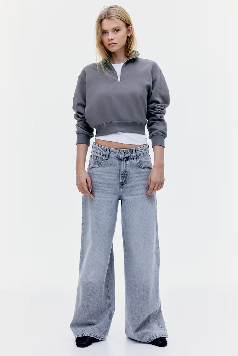 H&M HALF-ZIP SWEATSHIRT
