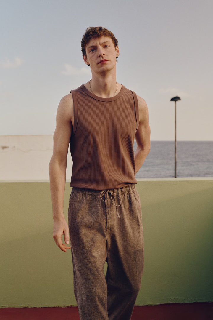 H&M Regular-Fit Linen-Blend Pants