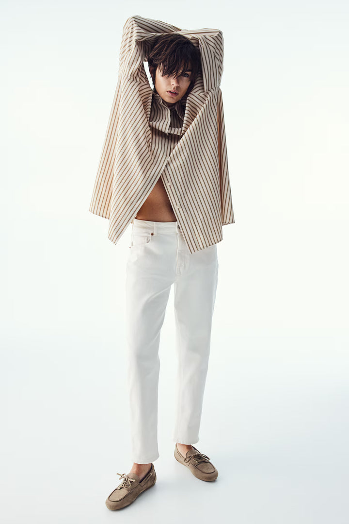 H&M High Rise Slim Leg Mom Jeans