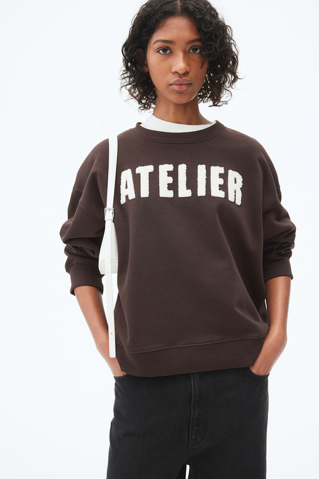 H&M Sweatshirt with Text Motif