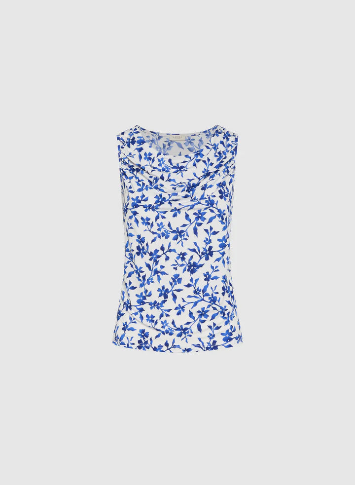 LAURA Floral Draped Top