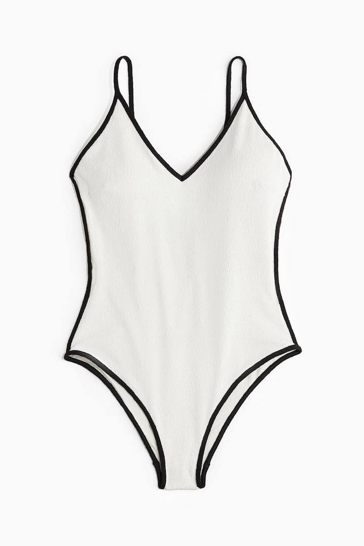 H&M Padded-Cup High-Leg Swimsuit