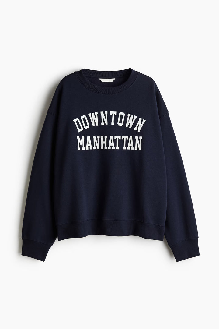 H&M Sweatshirt with Text Motif