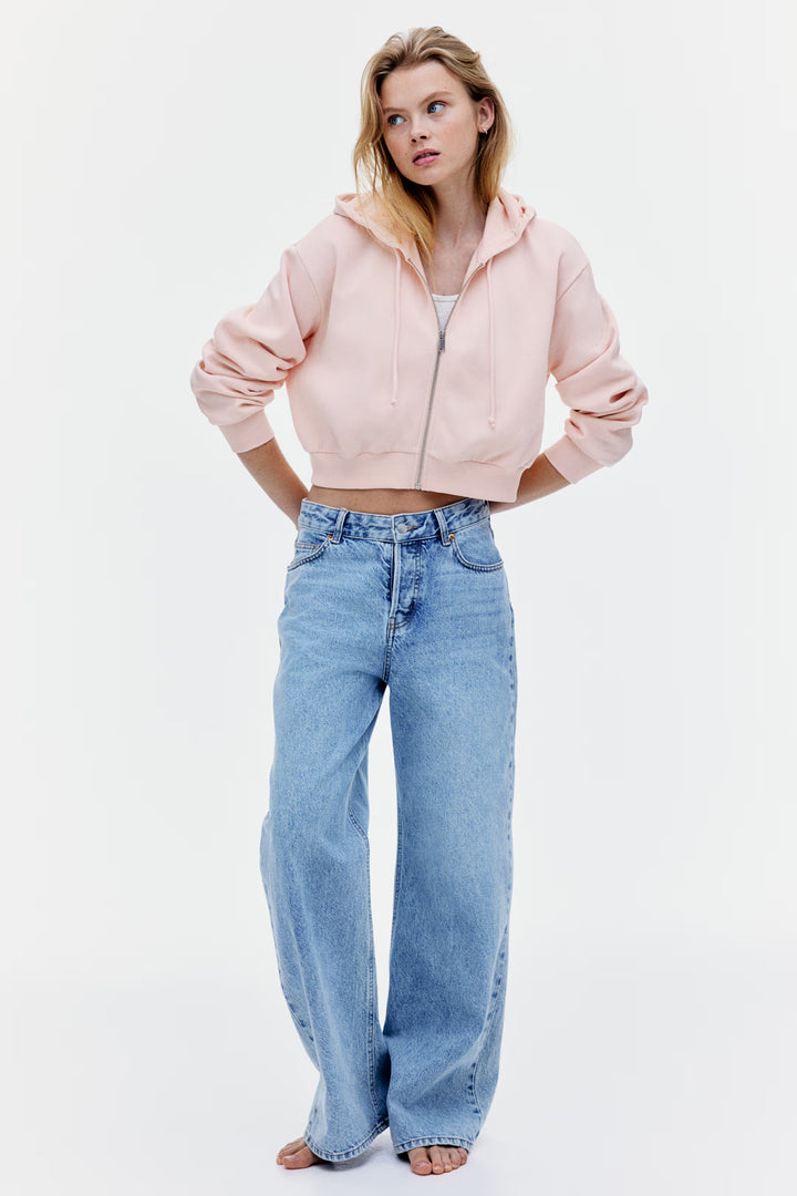 H&M Short Hooded Sweatshirt Jacket