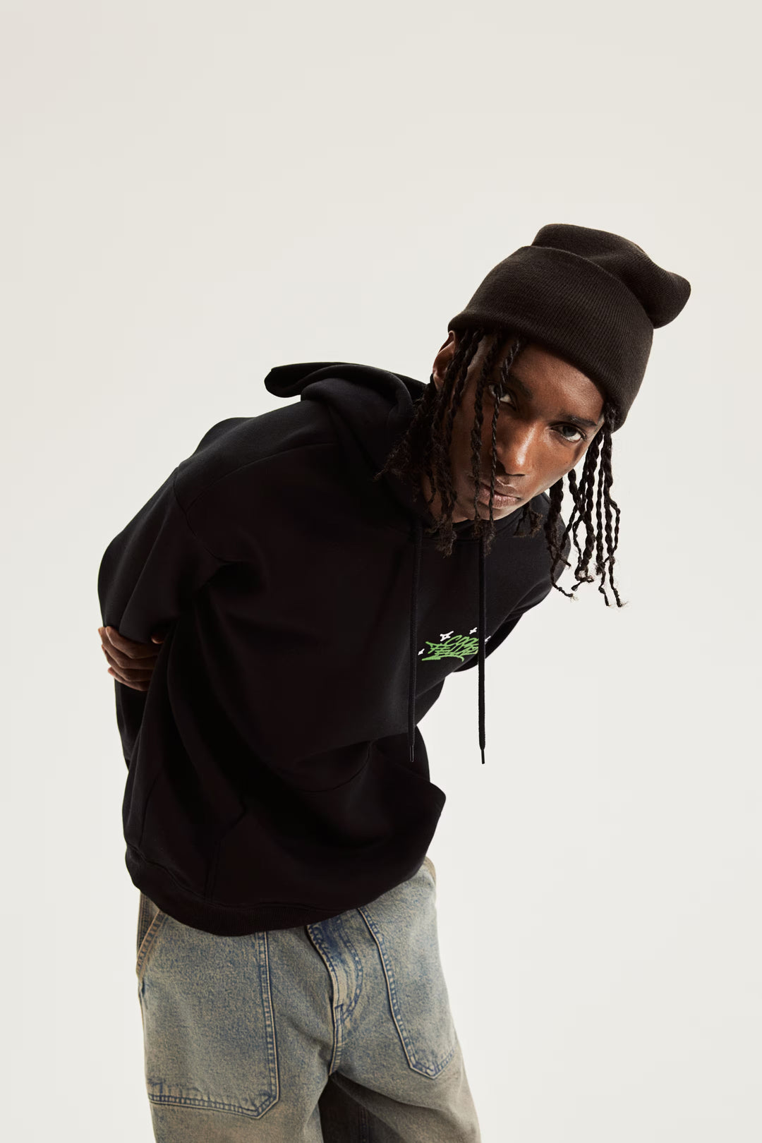 H&M Loose Fit Printed Hoodie