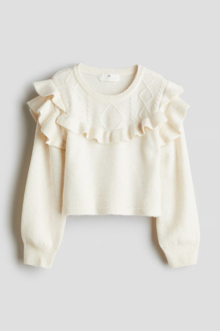 H&M Ruffle-Trimmed Sweater