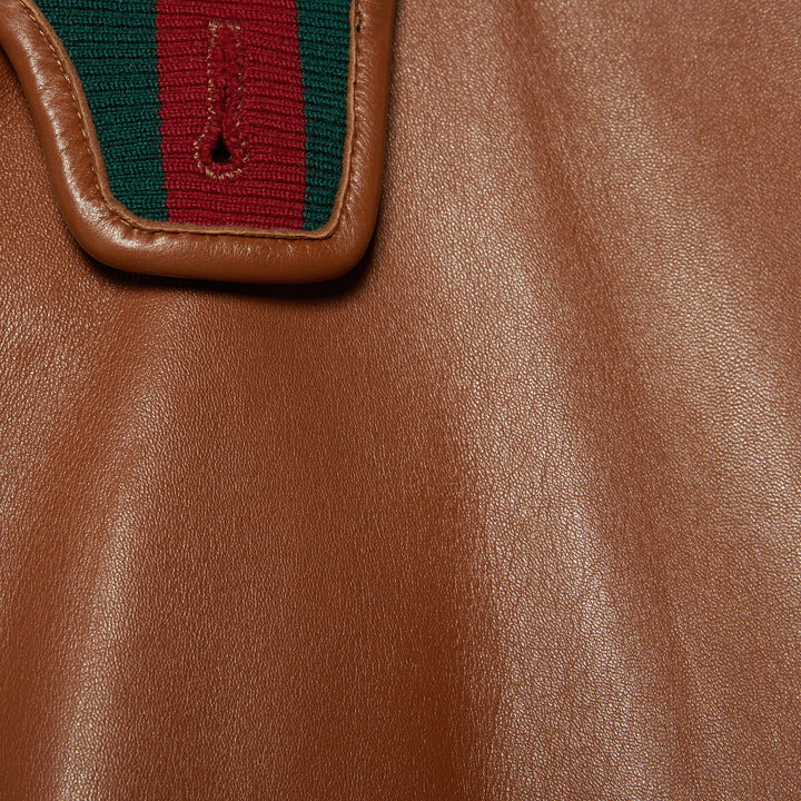 Gucci Leather bomber jacket
