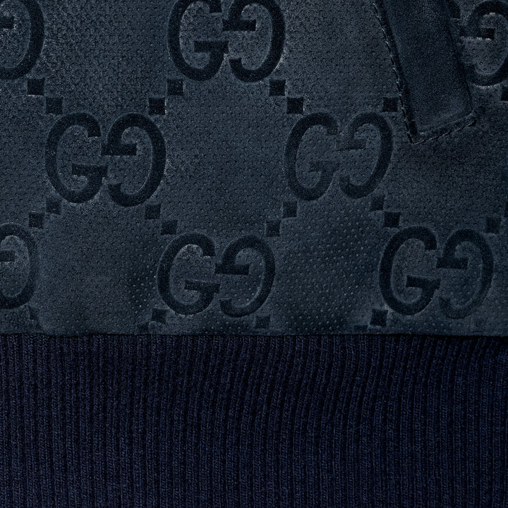 Gucci GG printed suede bomber jacket