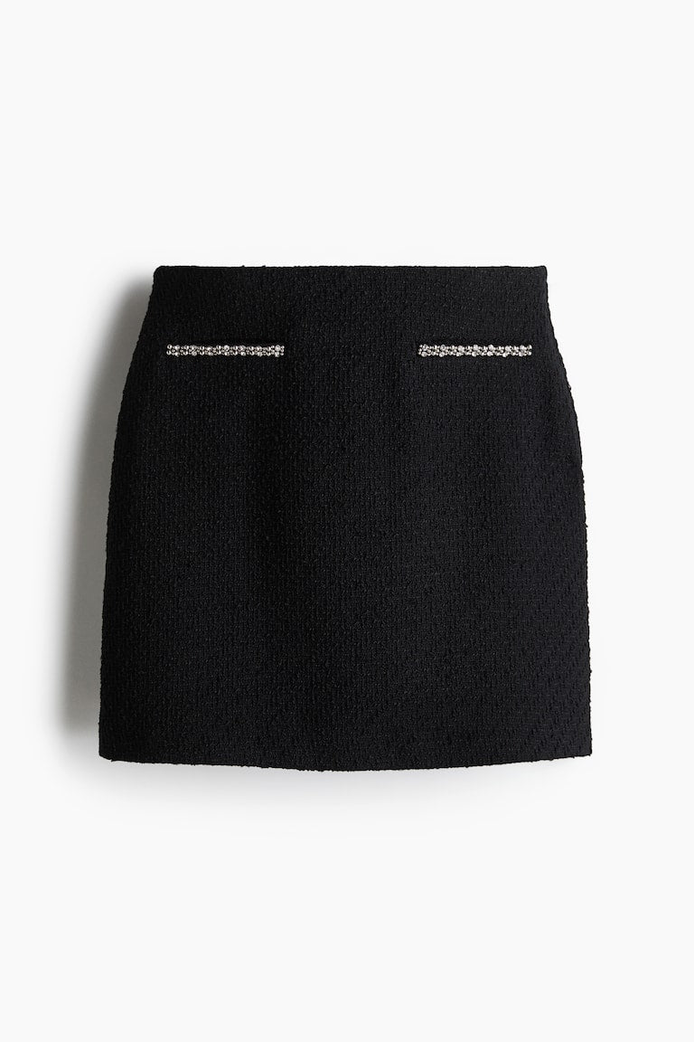 H&M Bouclé Mini Skirt