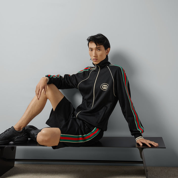 Gucci TECHNICAL JERSEY ZIP JACKET