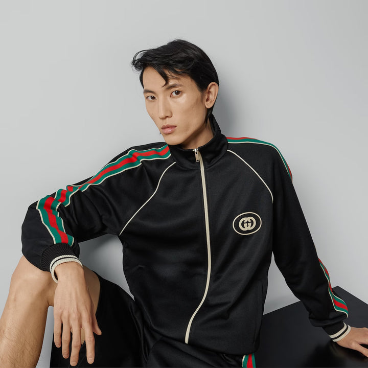 Gucci TECHNICAL JERSEY ZIP JACKET