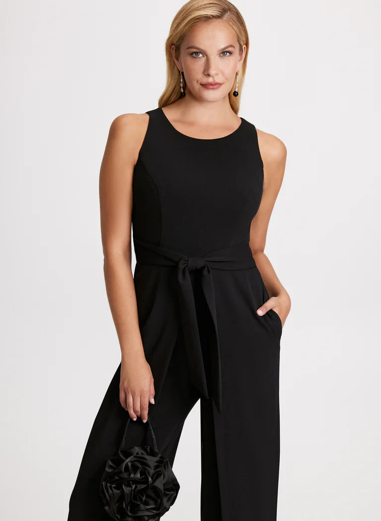 LAURA Split-Leg Crepe Jumpsuit