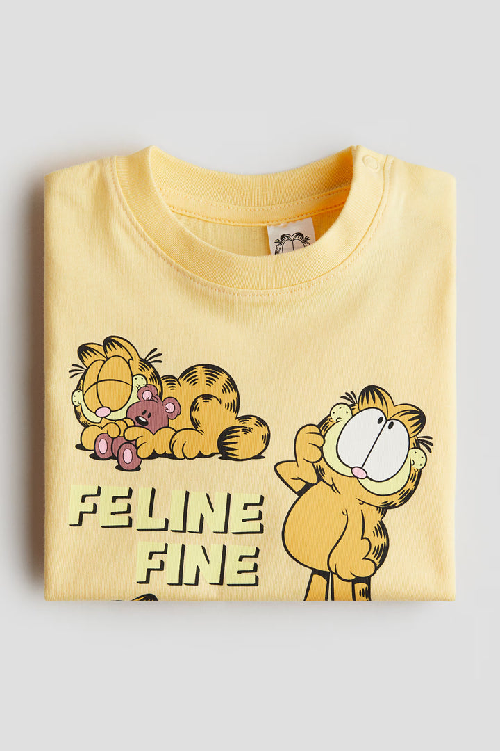 H&M Cotton T-Shirt with Printed Motif