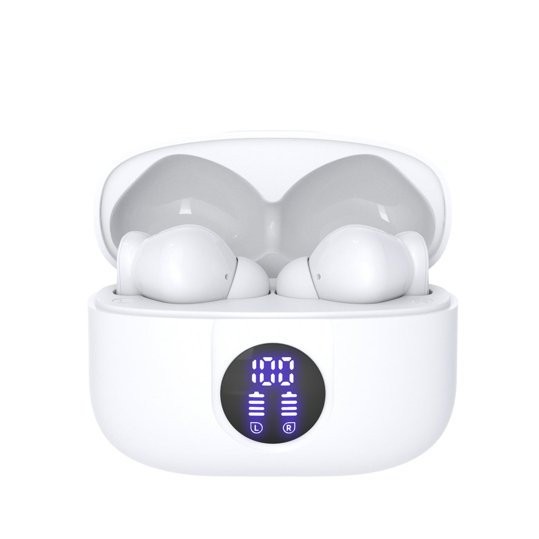 VEAT00L P91 Wireless Earbuds, Bluetooth Headphones V5.4 Stereo Ear buds with Noise Cancelling Mics, 60H Playback Mini Case with Dual LED Display, IP7 Waterproof in-Ear Earphones for Android iOS