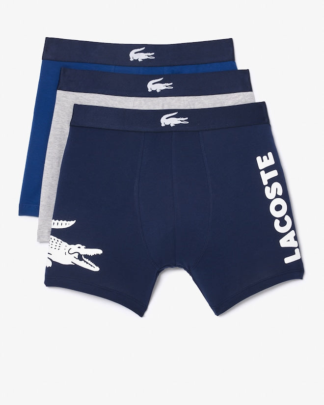 Lacoste Men's 3-Pack Cotton Boxer Briefs