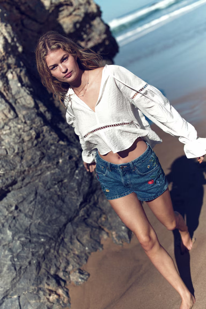 H&M HIGH DENIM SHORTS