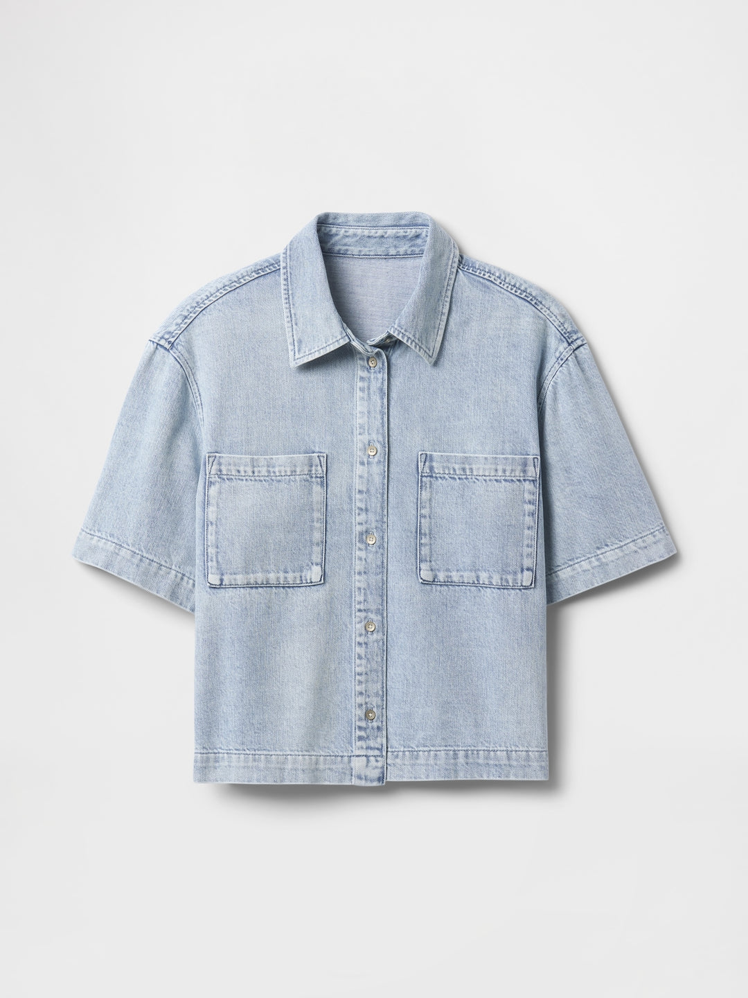 Gap UltraSoft Cropped Denim Shirt